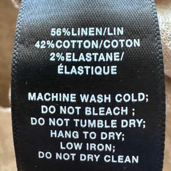 Lafayette 148 Medallion Pants Linen Blend Cream Sz 12 NWT Quiet Luxury Normcore - Picture 10 of 10